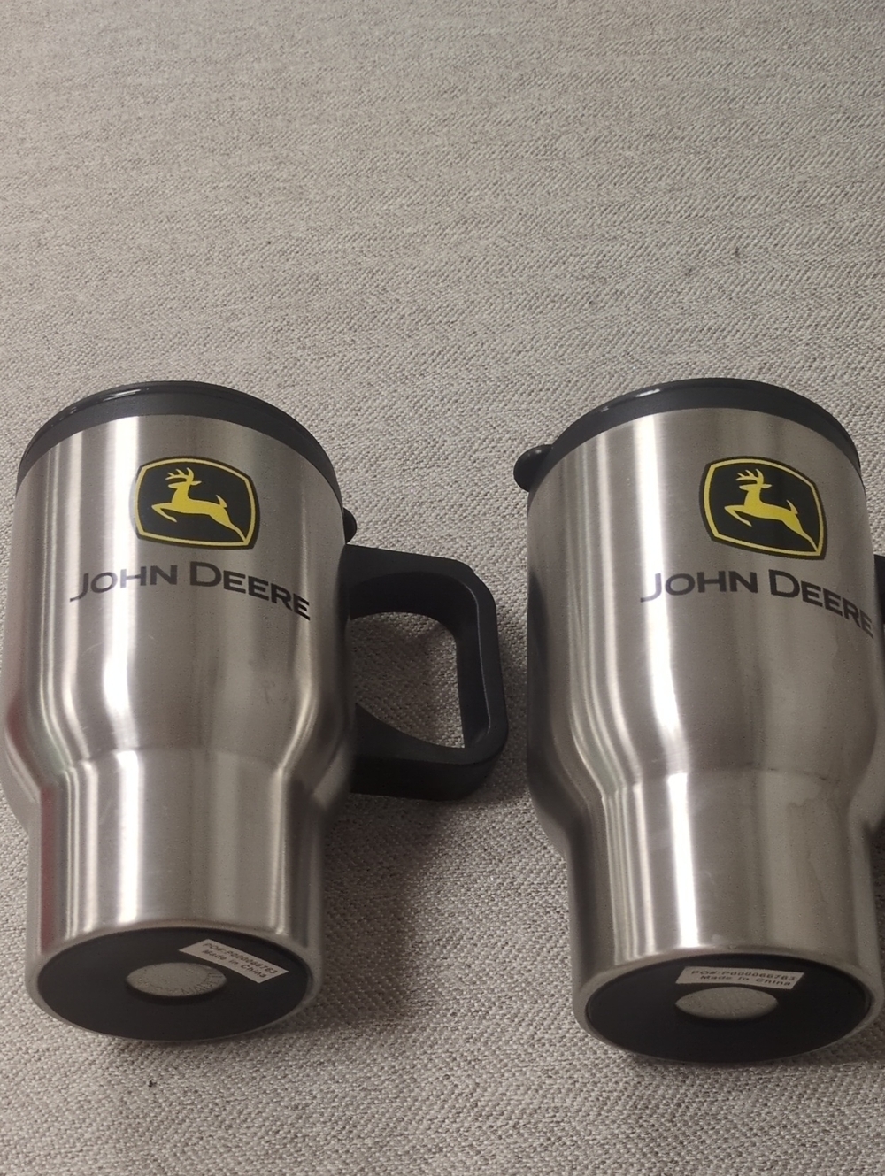 2 John Deere Stainless Steel Mugs